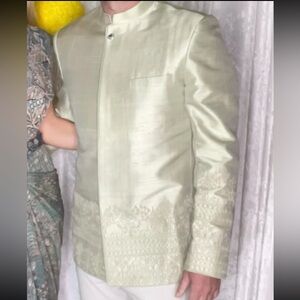 Anita Dongre men’s embroidered silk bandgala jacket